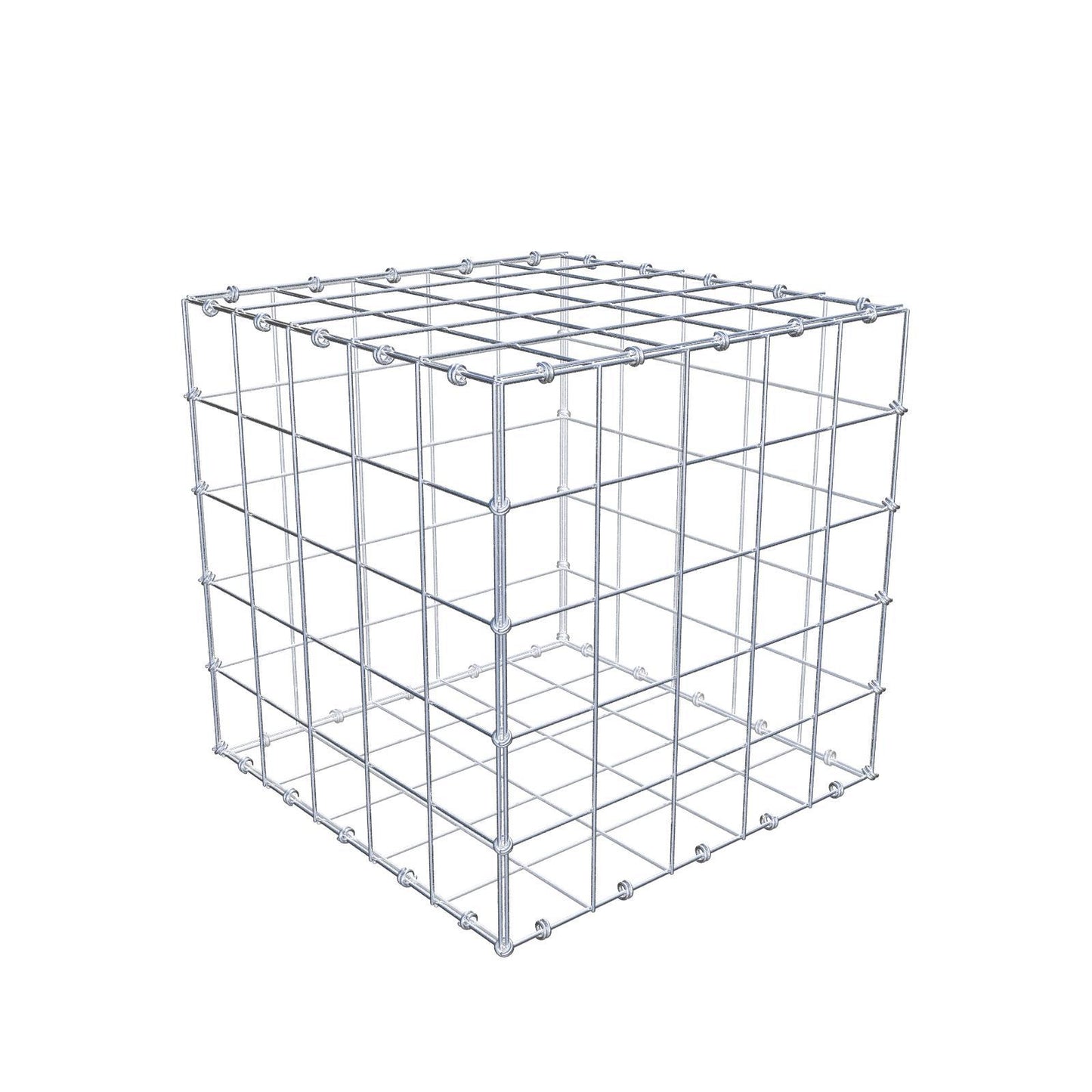 Gabion 50 cm x 50 cm x 50 cm (L x H x D), mesh size 10 x 10 cm, spiral ring