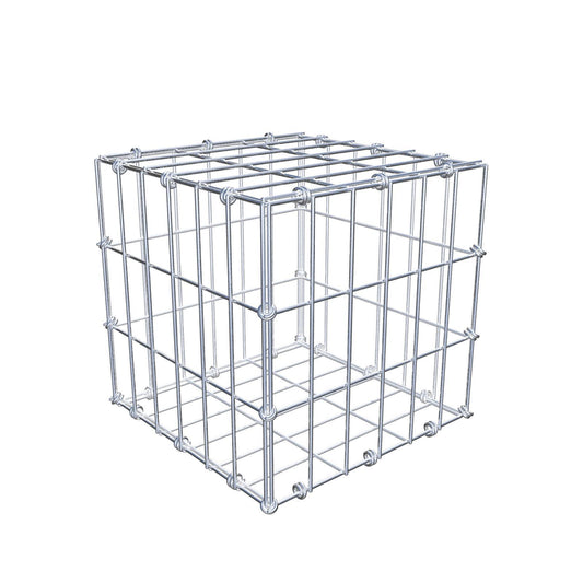 Gabião 30 cm x 30 cm x 30 cm (C x A x P), malhagem 5 x 10 cm, anel espiral