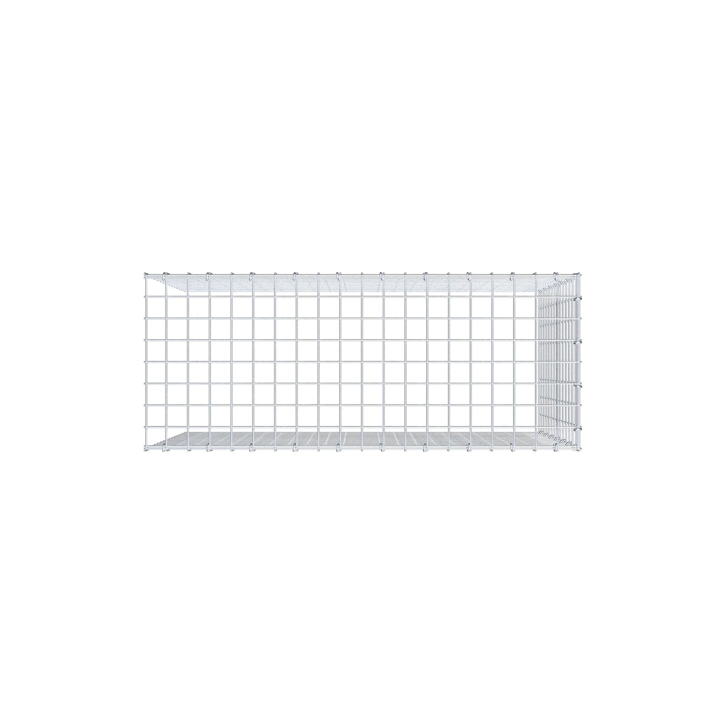 Gavión complementario de tipo 4 100 cm x 70 cm x 40 cm (L x A x P), malla 5 cm x 5 cm, anillo en C