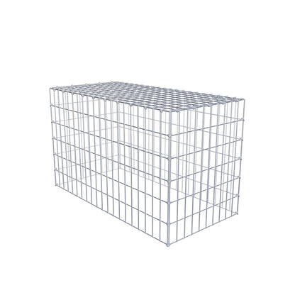 Type 3 oplegkorf 100 cm x 60 cm x 50 cm (L x H x D), maaswijdte 5 cm x 10 cm, C-ring