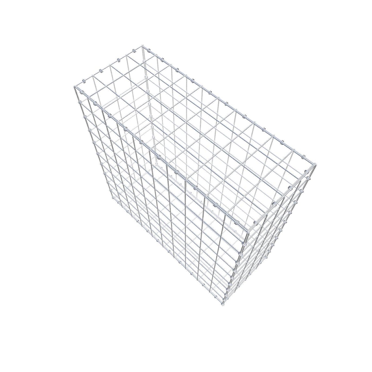 Gabione 100 cm x 100 cm x 40 cm (L x H x T), Maschenweite 10 x 10 cm, Spiralring