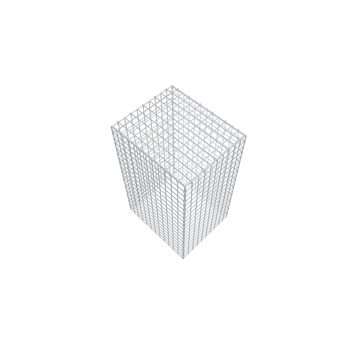 Gavión complementario de tipo 3 100 cm x 60 cm x 50 cm (L x A x P), malla 5 cm x 5 cm, anillo en C