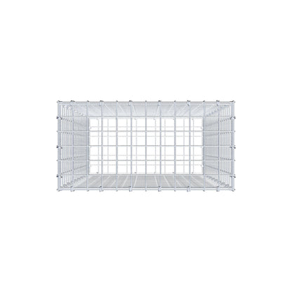 Gavión 100 cm x 60 cm x 30 cm (L x A x P), luz de malla 5 cm x 5 cm, anillo en C