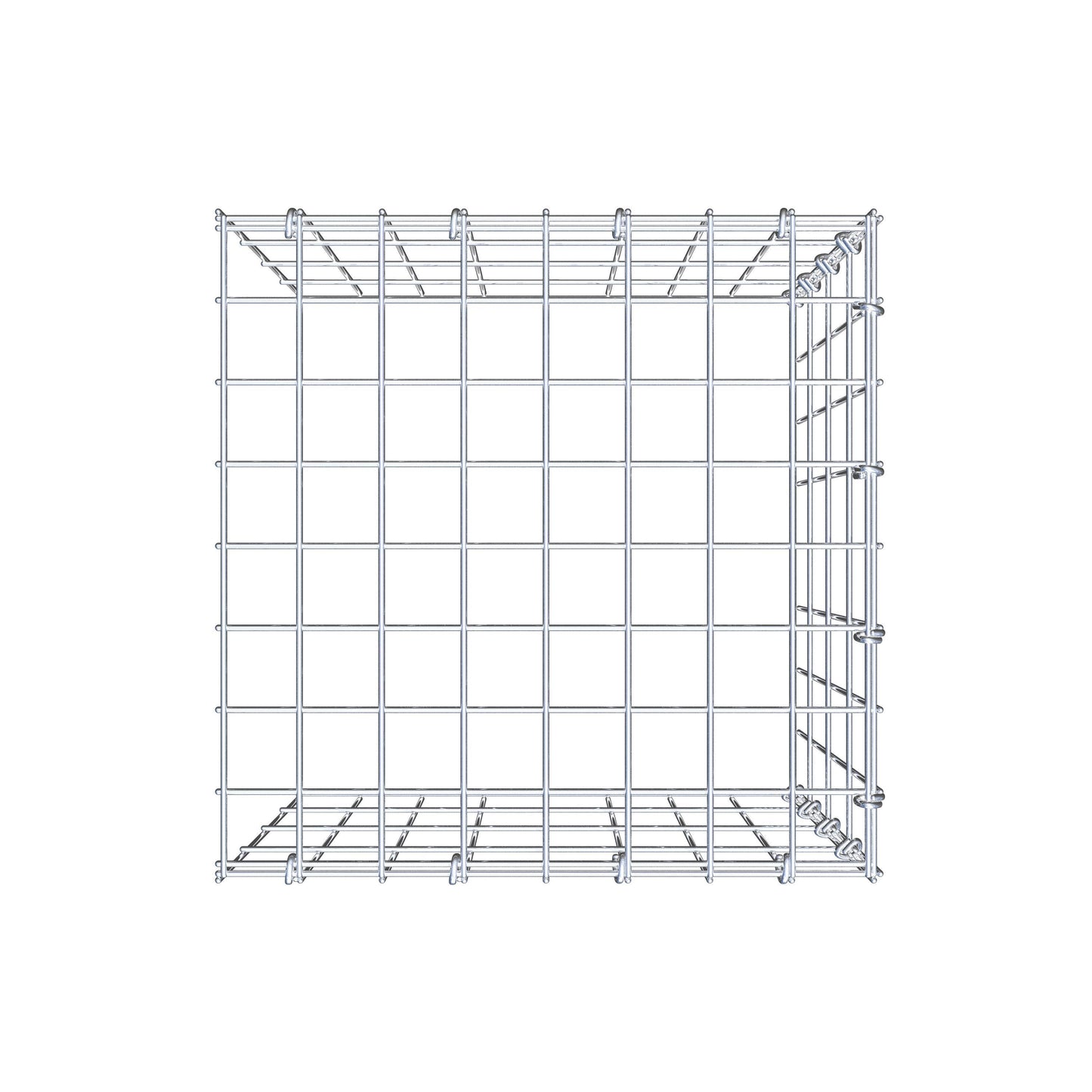 Anbaugabione Typ 4 40 cm x 40 cm x 40 cm (L x H x T), Maschenweite 5 cm x 10 cm, C-Ring