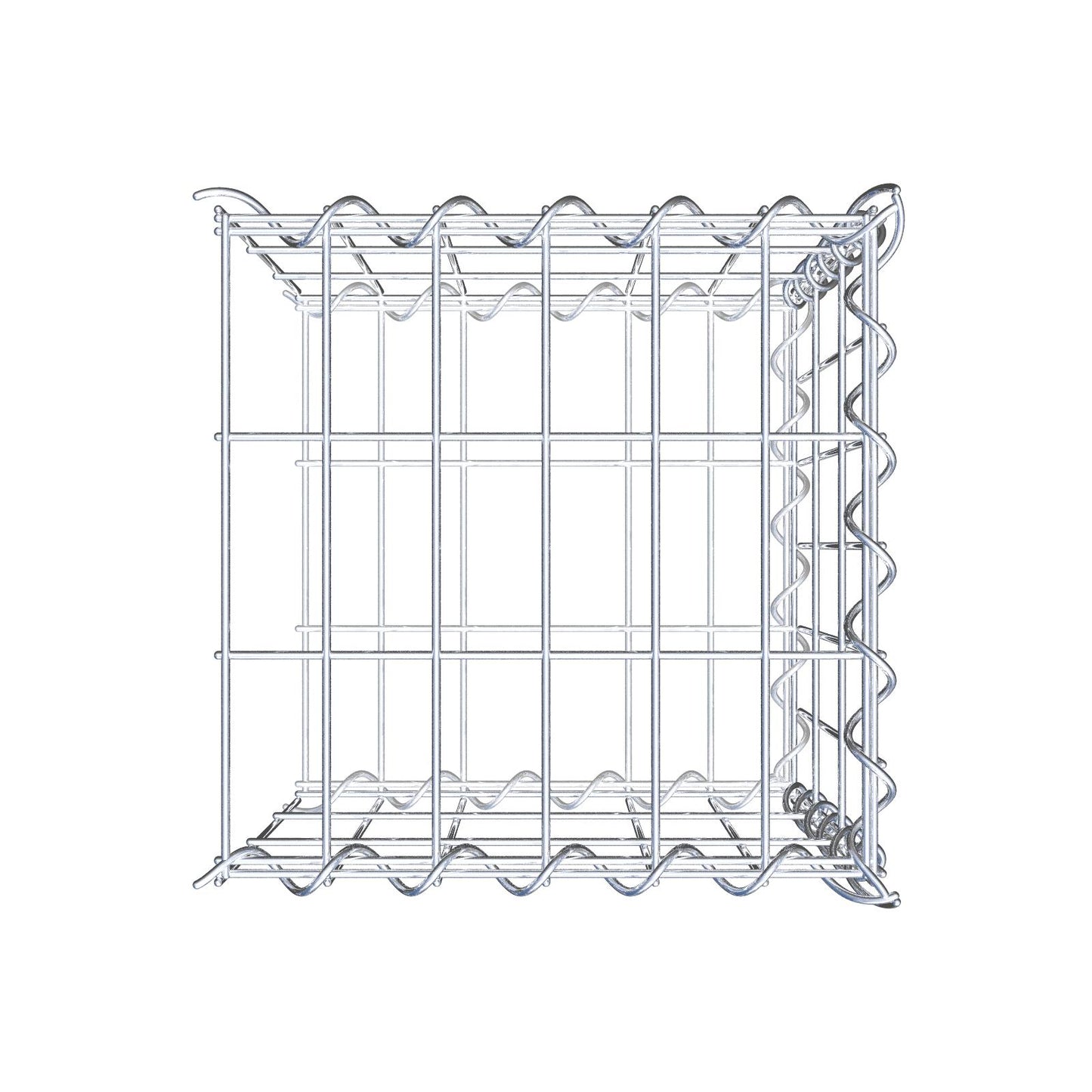 Gabbione aggiuntivo tipo 2 30 cm x 30 cm x 30 cm (L x A x P), dimensione maglia 5 cm x 10 cm, a spirale