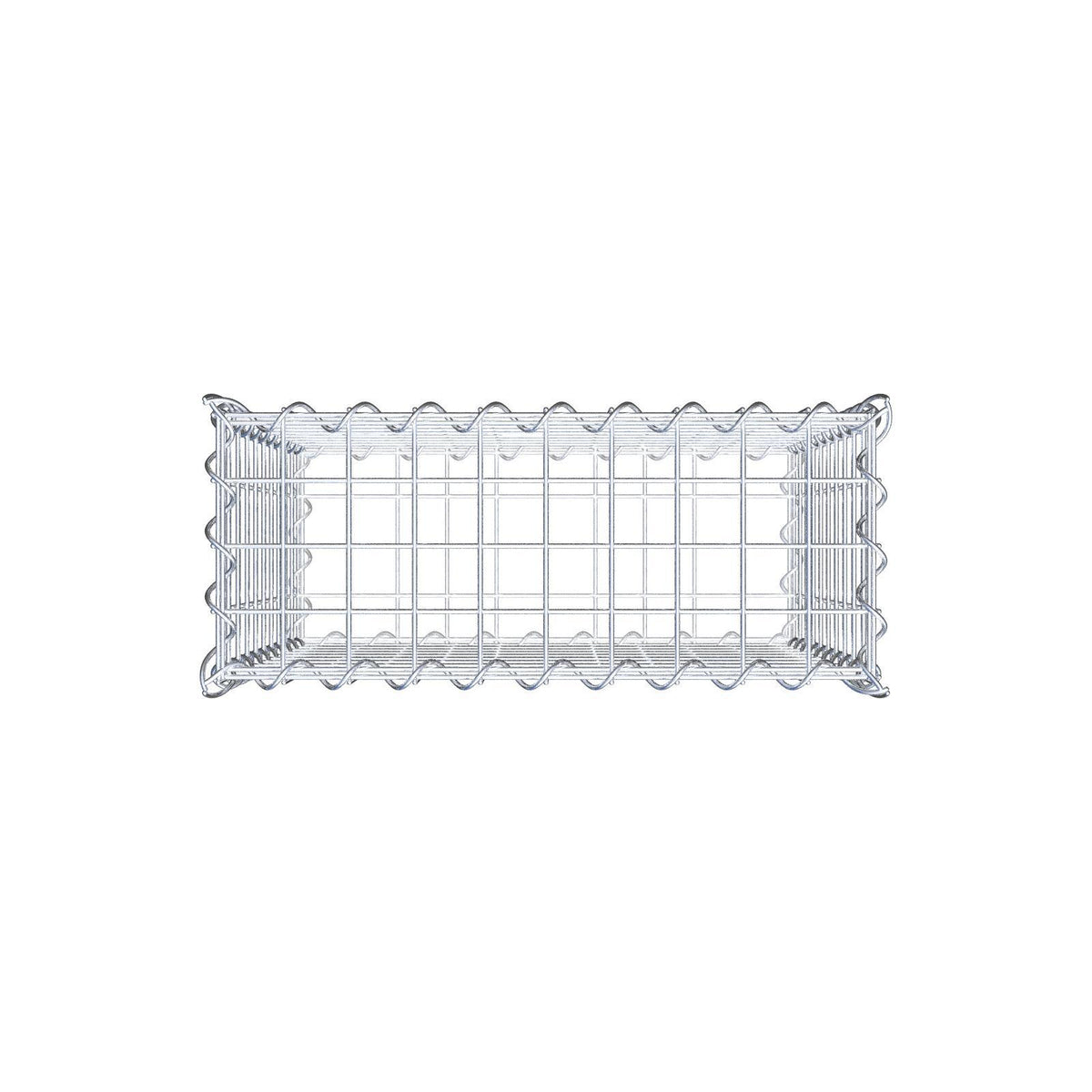 Gavión 50 cm x 50 cm x 20 cm (L x A x P), luz de malla 5 cm x 5 cm, en espiral