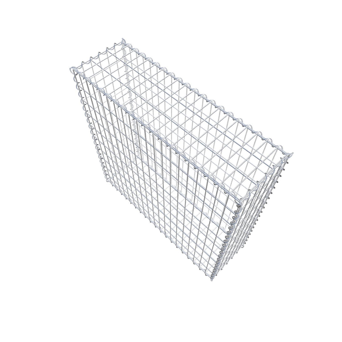 Gabion 100 cm x 100 cm x 30 cm (L x H x D), maskestørrelse 5 cm x 10 cm, spiral