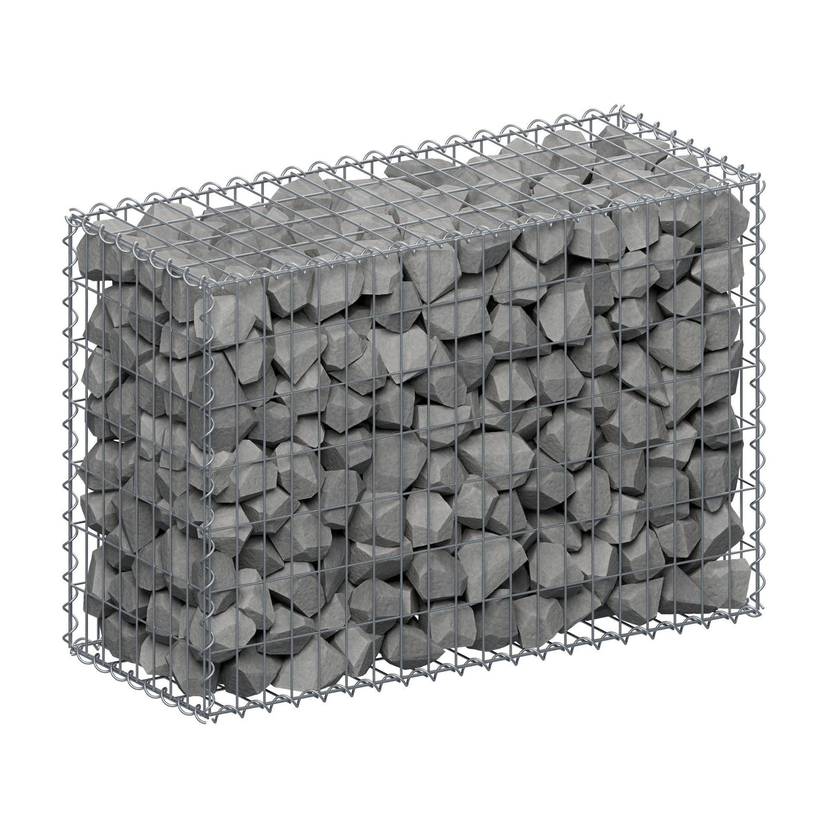Gabion 100 cm x 70 cm x 40 cm (L x H x P), mailles 5 cm x 10 cm, spirale