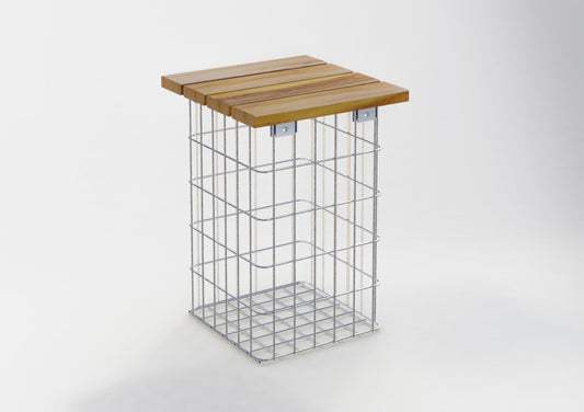 Varmförzinkad pall MW 5 x 10 cm, TEAK