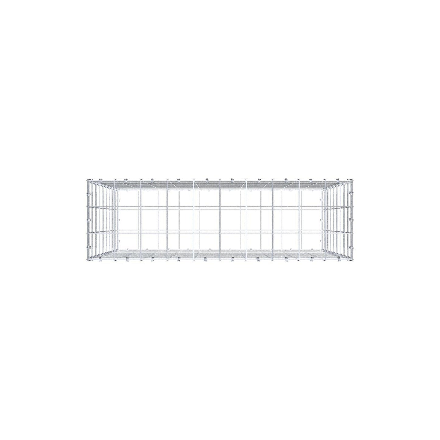 Gabione 100 cm x 90 cm x 30 cm (L x H x T), Maschenweite 10 x 10 cm, Spiralring