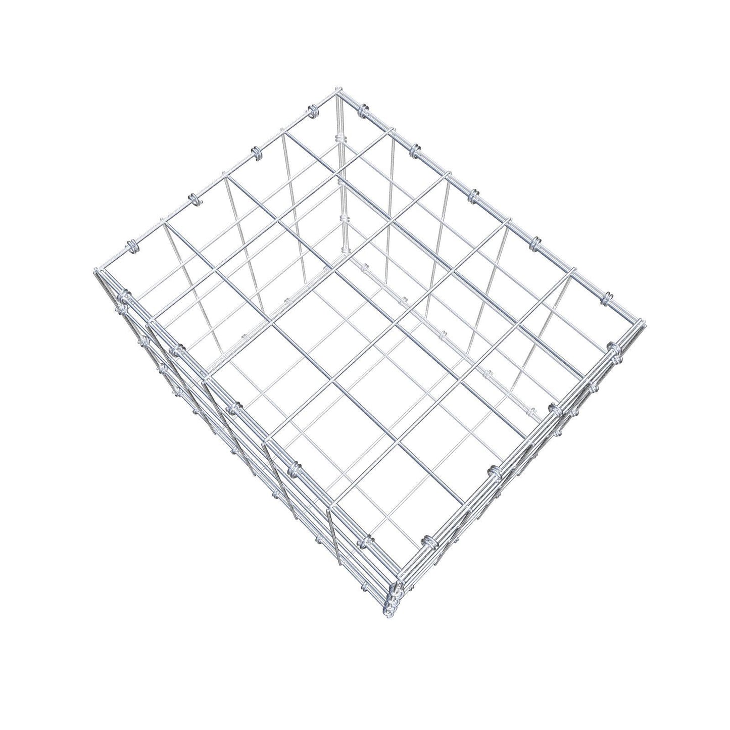 Gabione 50 cm x 40 cm x 40 cm (L x H x T), Maschenweite 10 x 10 cm, Spiralring