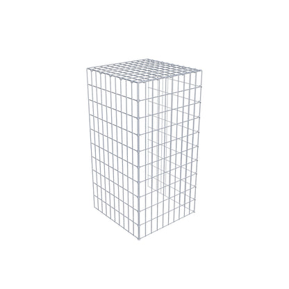 Gabião tipo 4 100 cm x 50 cm x 50 cm (C x A x P), malhagem 5 cm x 10 cm, anel C