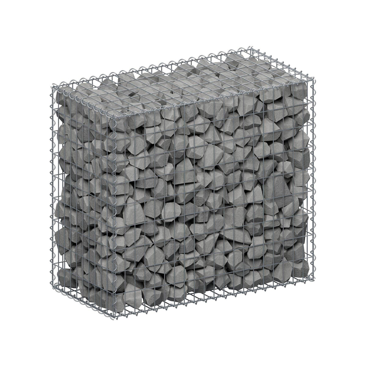 Gabion 100 cm x 90 cm x 50 cm (L x H x D), maskestørrelse 5 cm x 10 cm, spiral