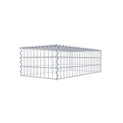 Gabion rapporté type 3 100 cm x 30 cm x 50 cm (L x H x P), mailles 5 cm x 10 cm, spirale