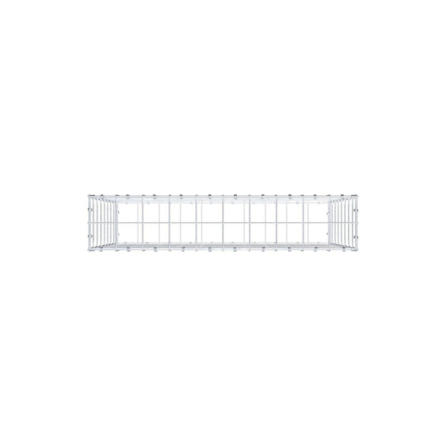 Gabione 100 cm x 80 cm x 20 cm (L x H x T), Maschenweite 10 x 10 cm, Spiralring