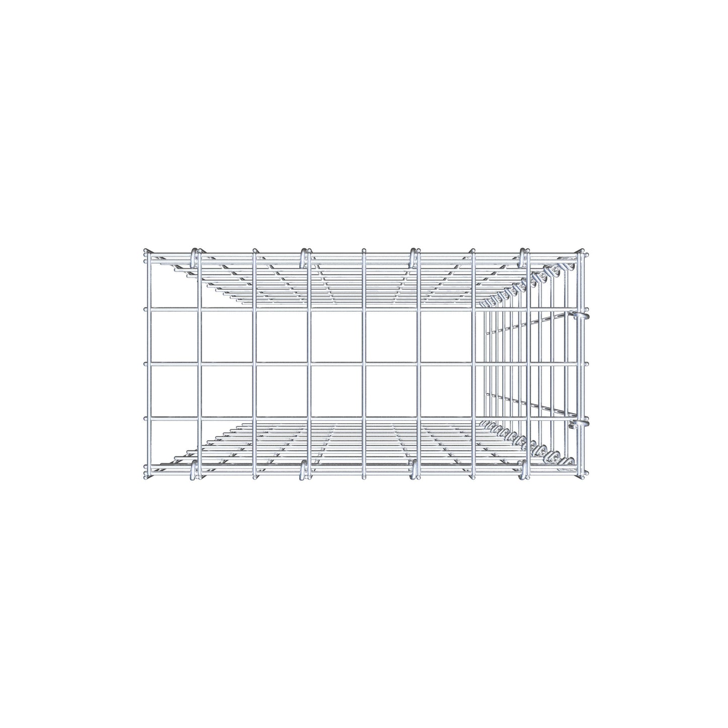 Gabião Tipo 4 100 cm x 40 cm x 20 cm (C x A x P), malhagem 5 cm x 10 cm, anel C