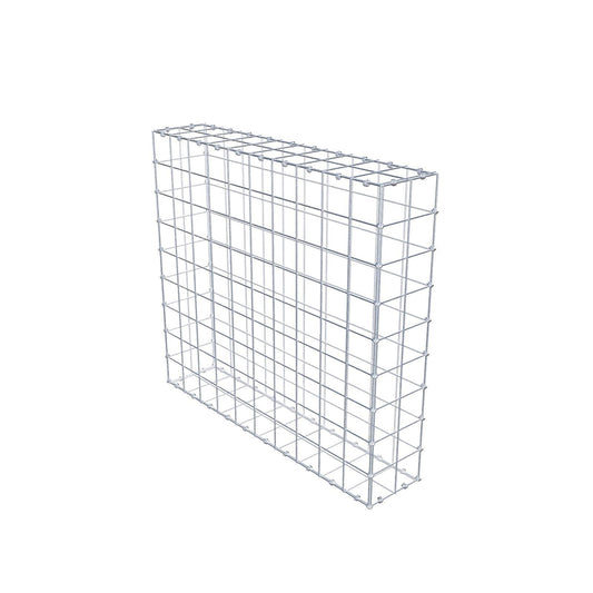 Gabione 100 cm x 90 cm x 20 cm (L x H x T), Maschenweite 10 x 10 cm, Spiralring