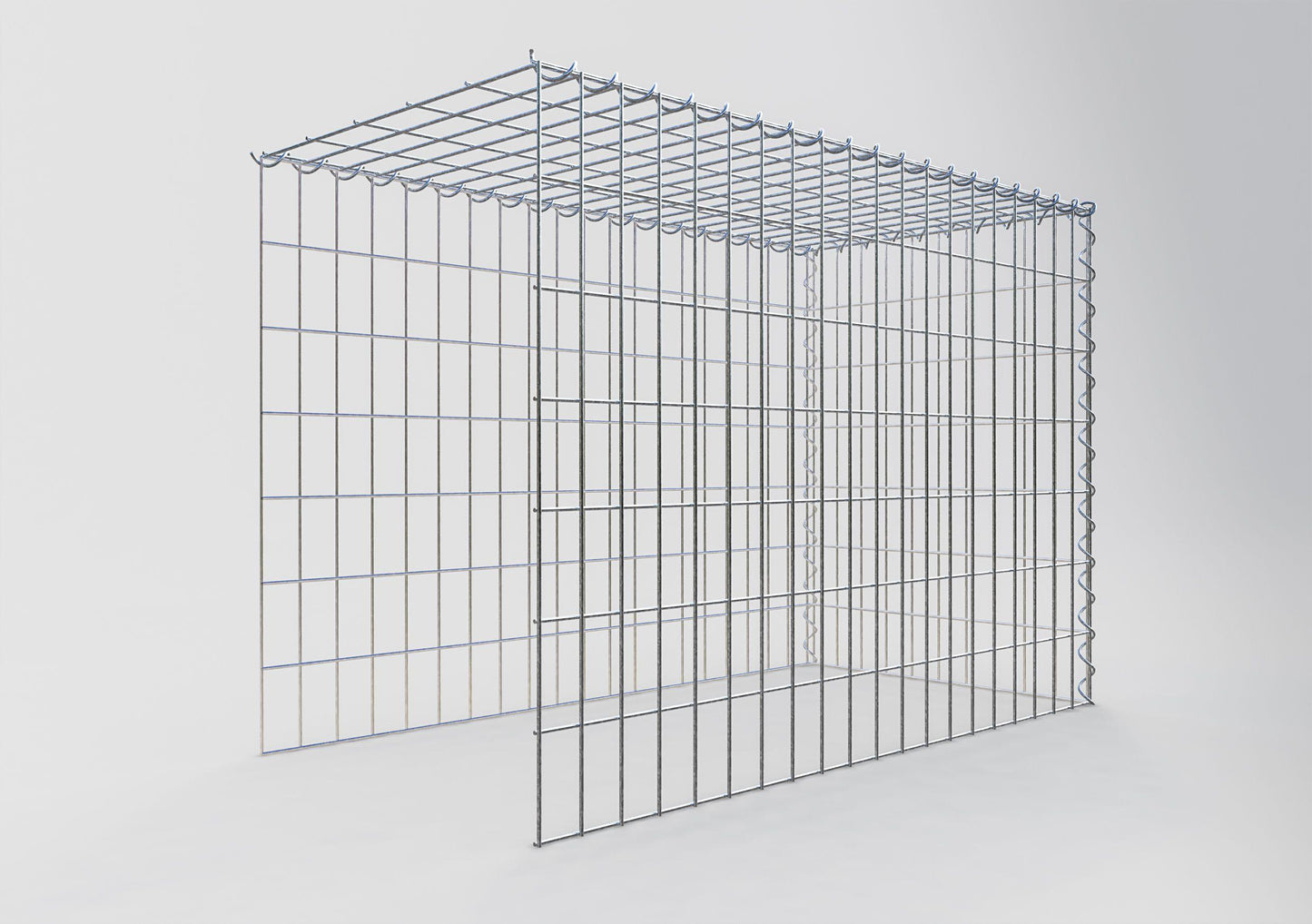 Gabion rapporté type 4 100 cm x 70 cm x 50 cm (L x H x P), mailles 5 cm x 10 cm, spirale
