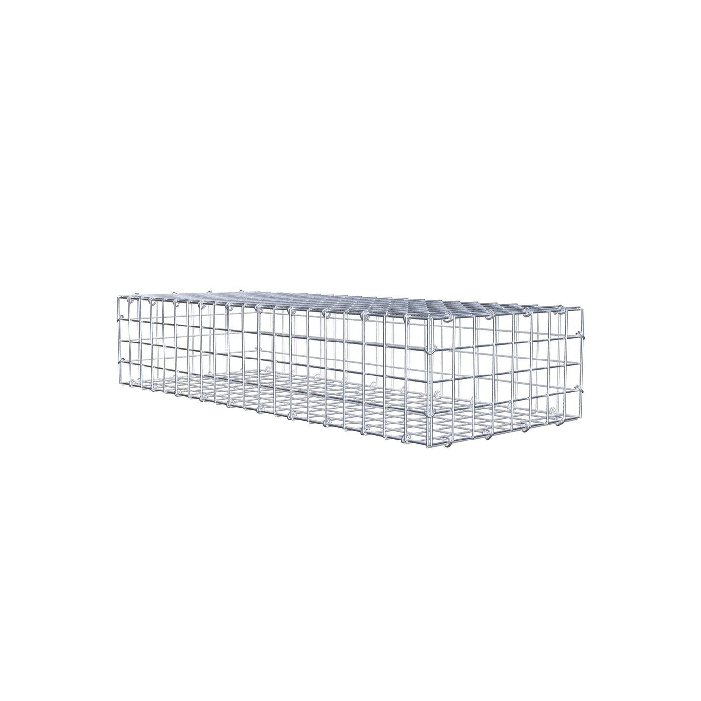 Gabião 100 cm x 20 cm x 40 cm (C x A x P), malhagem 5 cm x 5 cm, anel C