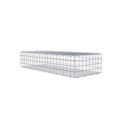 Gabião 100 cm x 20 cm x 40 cm (C x A x P), malhagem 5 cm x 5 cm, anel C