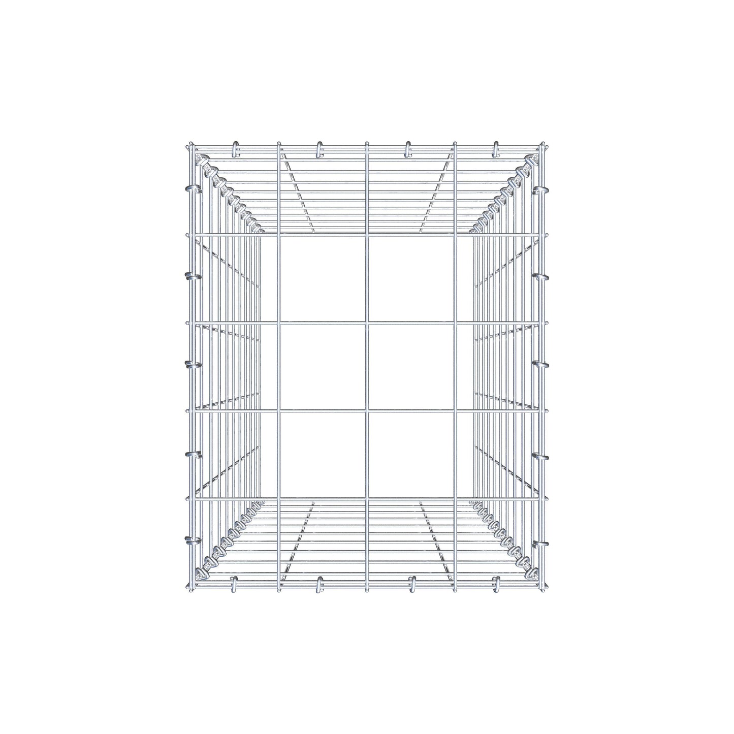 Anbaugabione Typ 3 100 cm x 40 cm x 50 cm (L x H x T), Maschenweite 10 cm x 10 cm, C-Ring