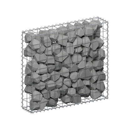 Gabione 100 cm x 90 cm x 20 cm (L x H x T), Maschenweite 10 cm x 10 cm, Spirale