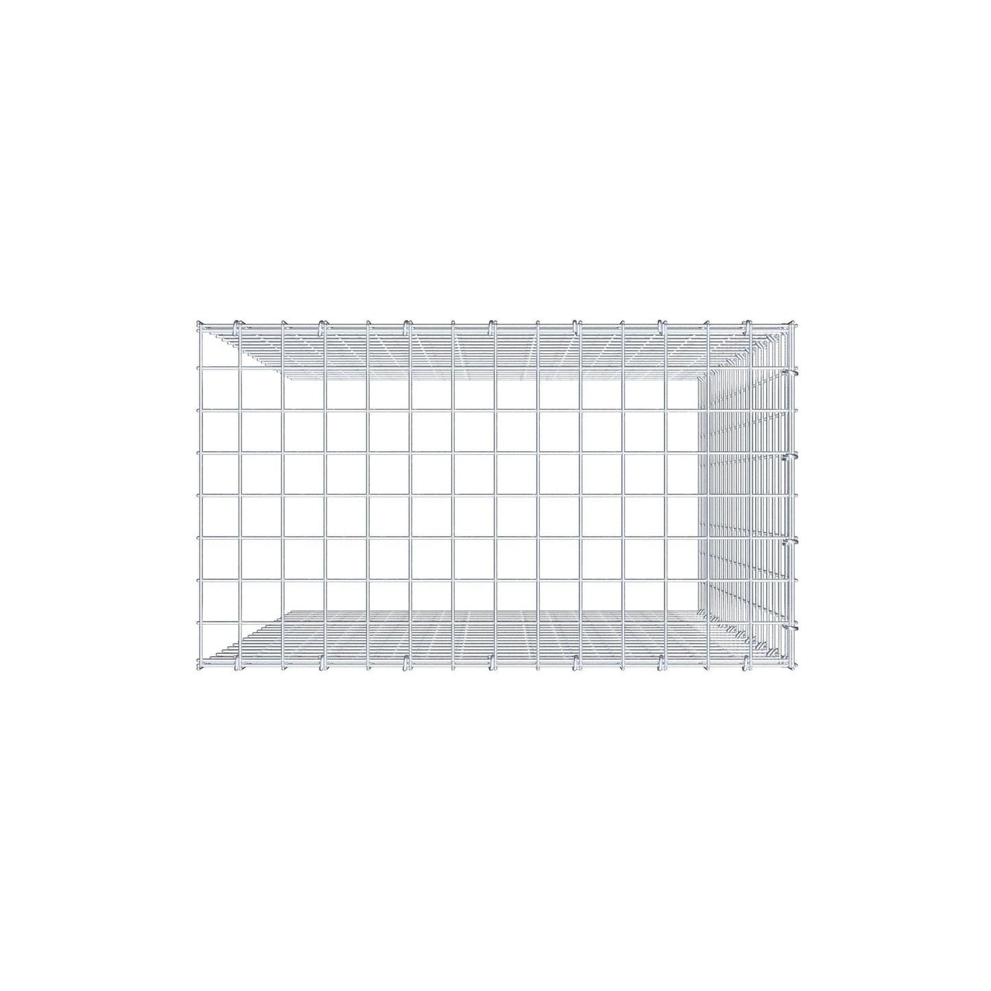 Gavión complementario de tipo 4 100 cm x 70 cm x 40 cm (L x A x P), malla 5 cm x 5 cm, anillo en C