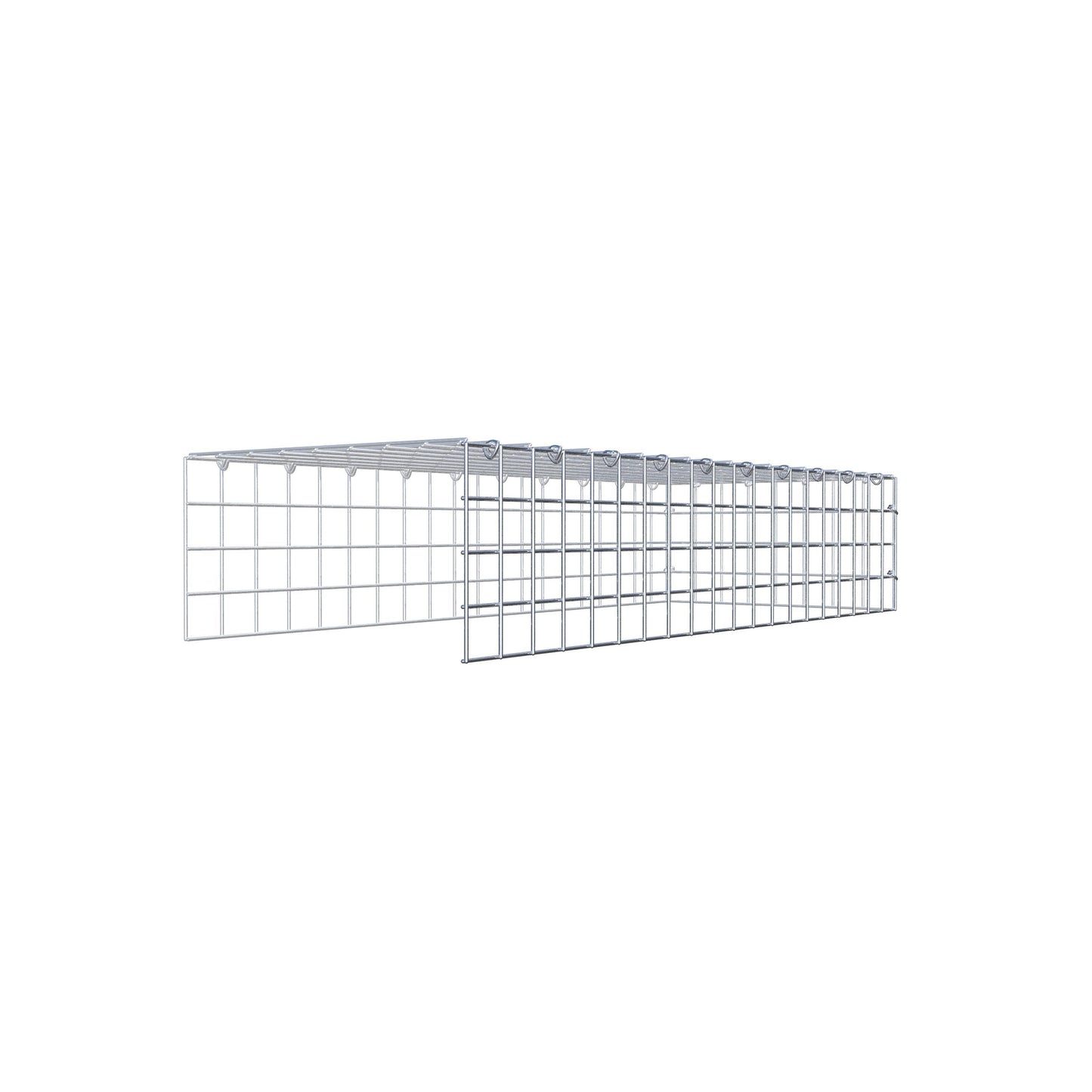 Anbaugabione Typ 4 100 cm x 20 cm x 40 cm (L x H x T), Maschenweite 5 cm x 5 cm, C-Ring