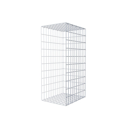 Opzetpaal type 2 100 cm x 50 cm x 40 cm, maaswijdte 5 cm x 10 cm, C-ring
