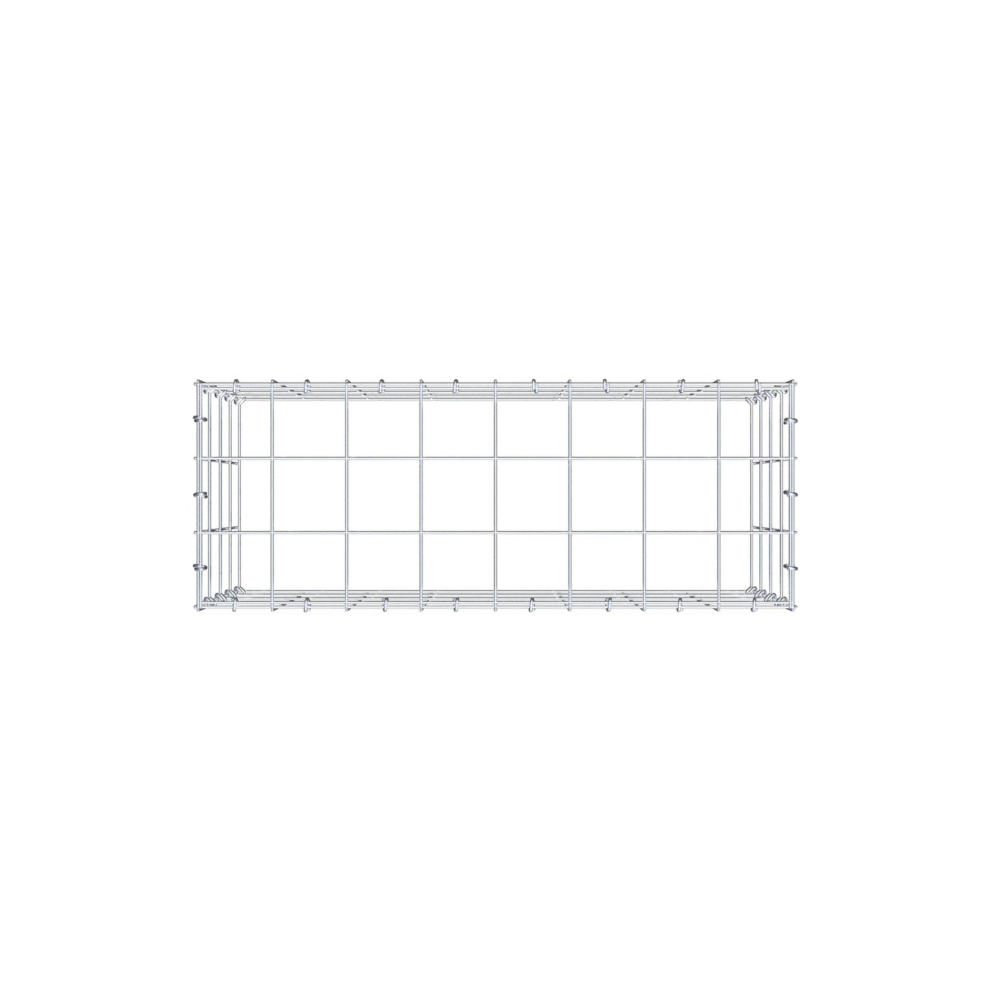 Anbaugabione Typ 3 80 cm x 40 cm x 30 cm (L x H x T), Maschenweite 10 cm x 10 cm, C-Ring