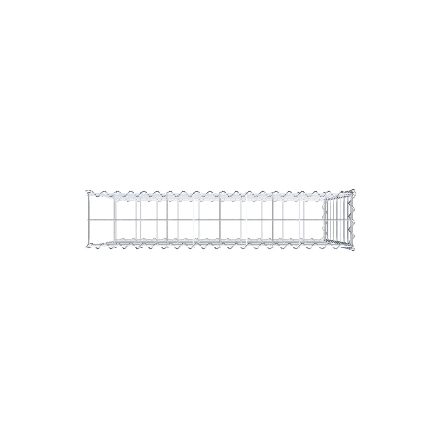 Gabion rapporté type 2 100 cm x 80 cm x 20 cm (L x H x P), mailles 10 cm x 10 cm, spirale