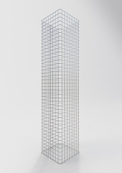Gabionsøjle firkantet 42 cm x 42 cm, 200 cm høj, MW 5 cm x 5 cm
