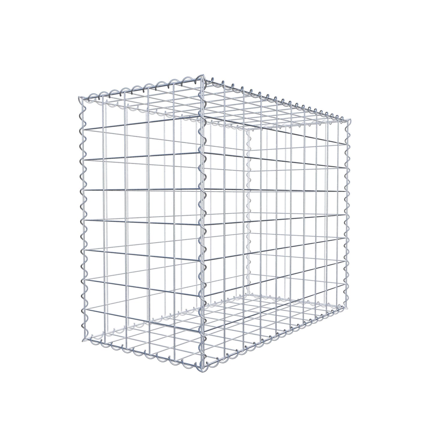 Gabion 100 cm x 80 cm x 50 cm (L x H x D), maskstorlek 10 cm x 10 cm, spiral