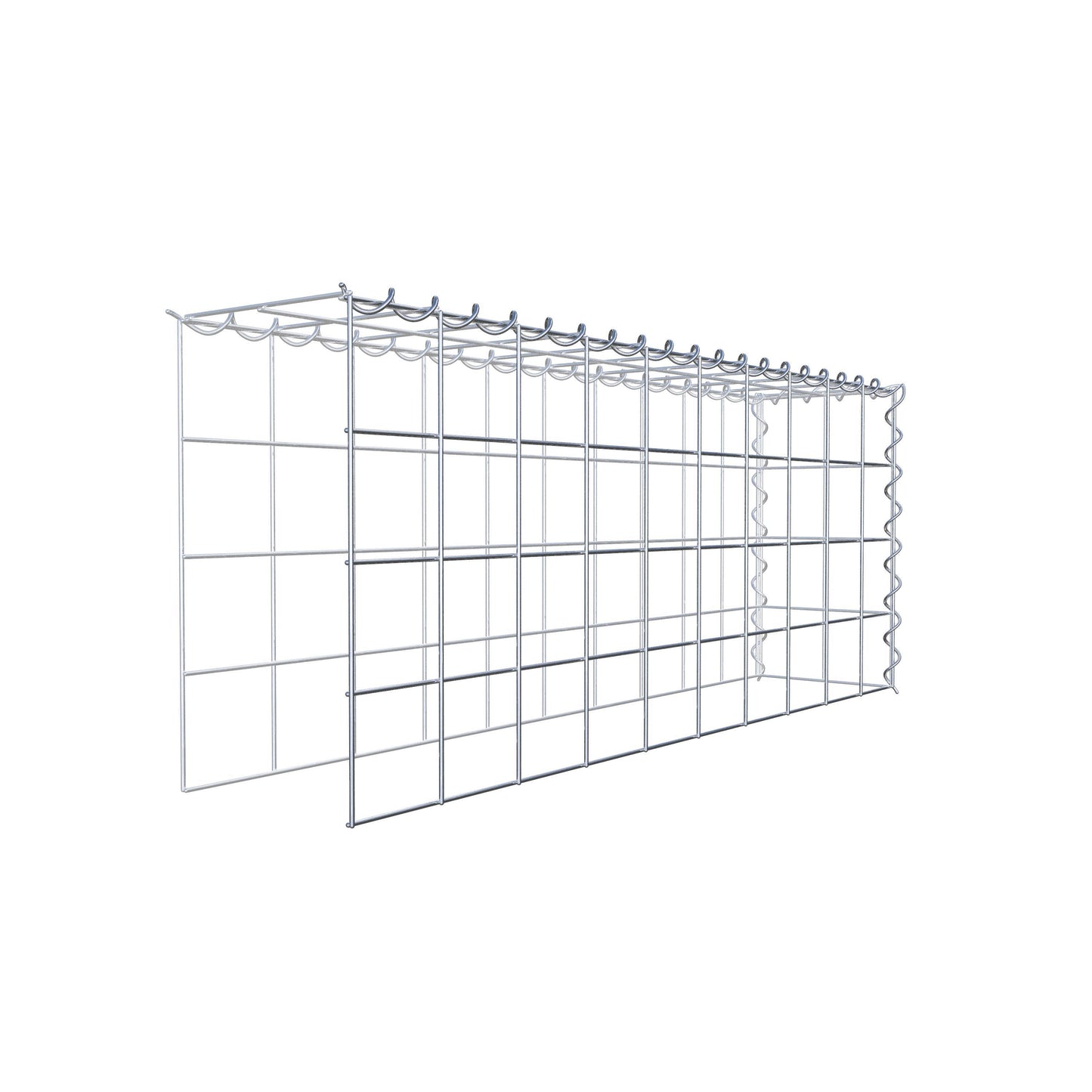 Opvokset gabion type 4 100 cm x 40 cm x 20 cm (L x H x D), maskestørrelse 10 cm x 10 cm, spiral