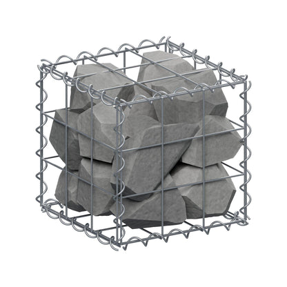 Gabion 30 cm x 30 cm x 30 cm (L x H x P), mailles 10 cm x 10 cm, spirale