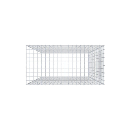 Opbouw schanskorf type 4 200 cm x 100 cm x 50 cm (L x H x D), maaswijdte 5 cm x 10 cm, C-ring