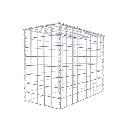 Opvokset gabion type 3 100 cm x 80 cm x 50 cm (L x H x D), maskestørrelse 10 cm x 10 cm, spiral