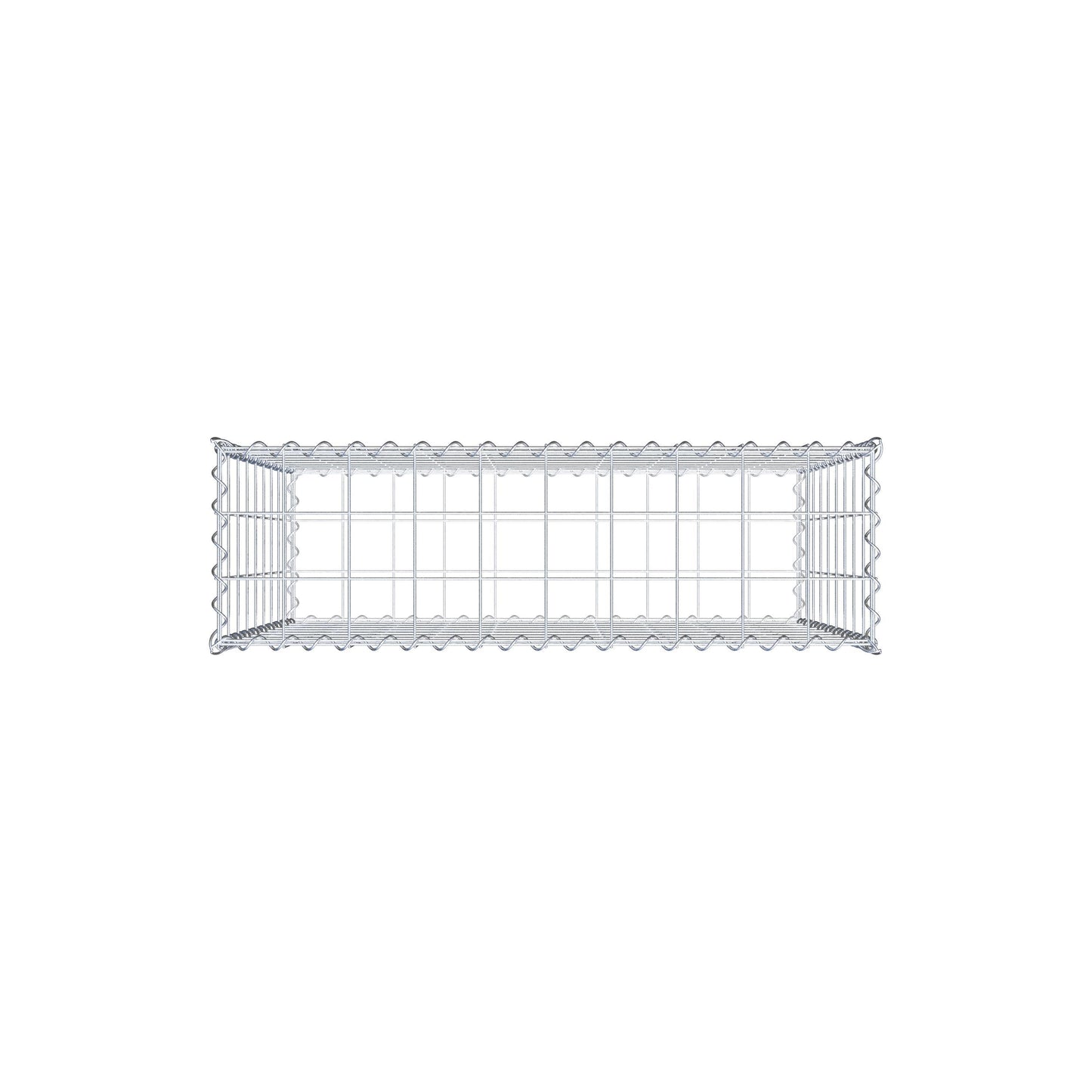 Gabion 100 cm x 90 cm x 30 cm (L x H x D), maskestørrelse 10 cm x 10 cm, spiral