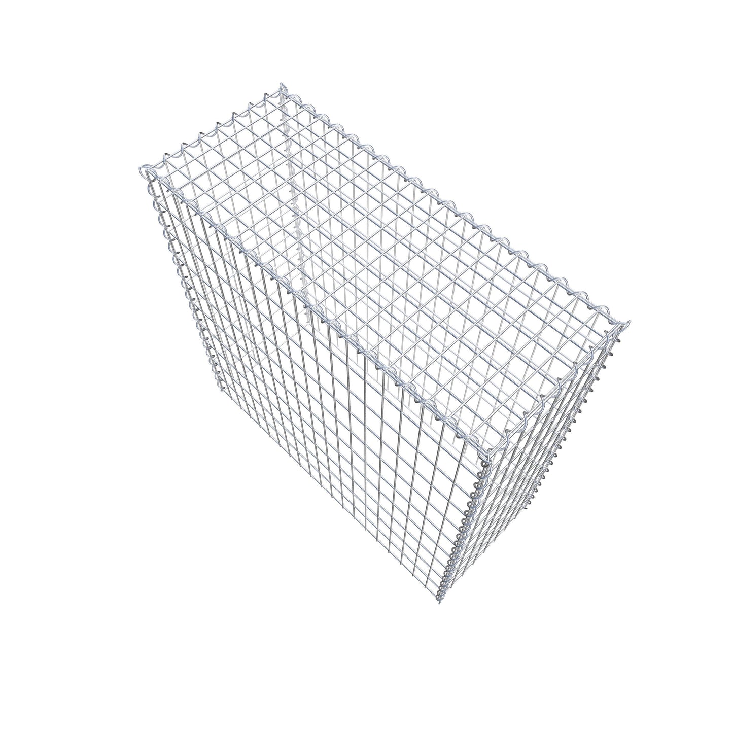 Gabião tipo 3 100 cm x 100 cm x 40 cm (C x A x P), malhagem 5 cm x 10 cm, espiral