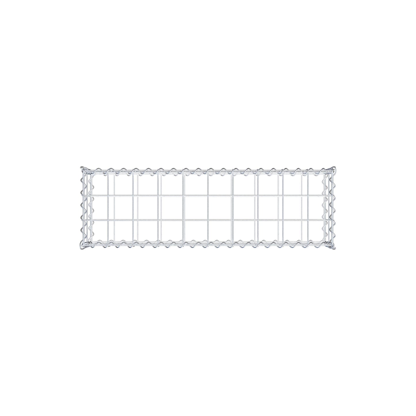 Gabione 100 cm x 20 cm x 30 cm (L x H x T), Maschenweite 10 cm x 10 cm, Spirale