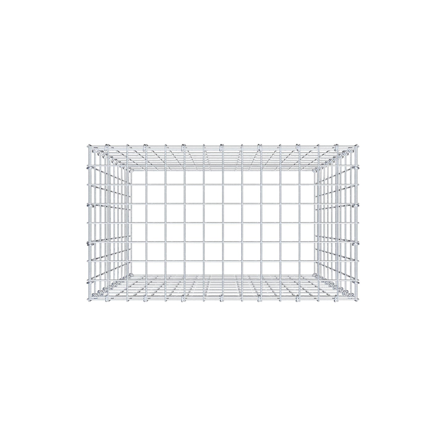 Gabião Tipo 3 100 cm x 70 cm x 40 cm (C x A x P), malhagem 5 cm x 10 cm, anel C