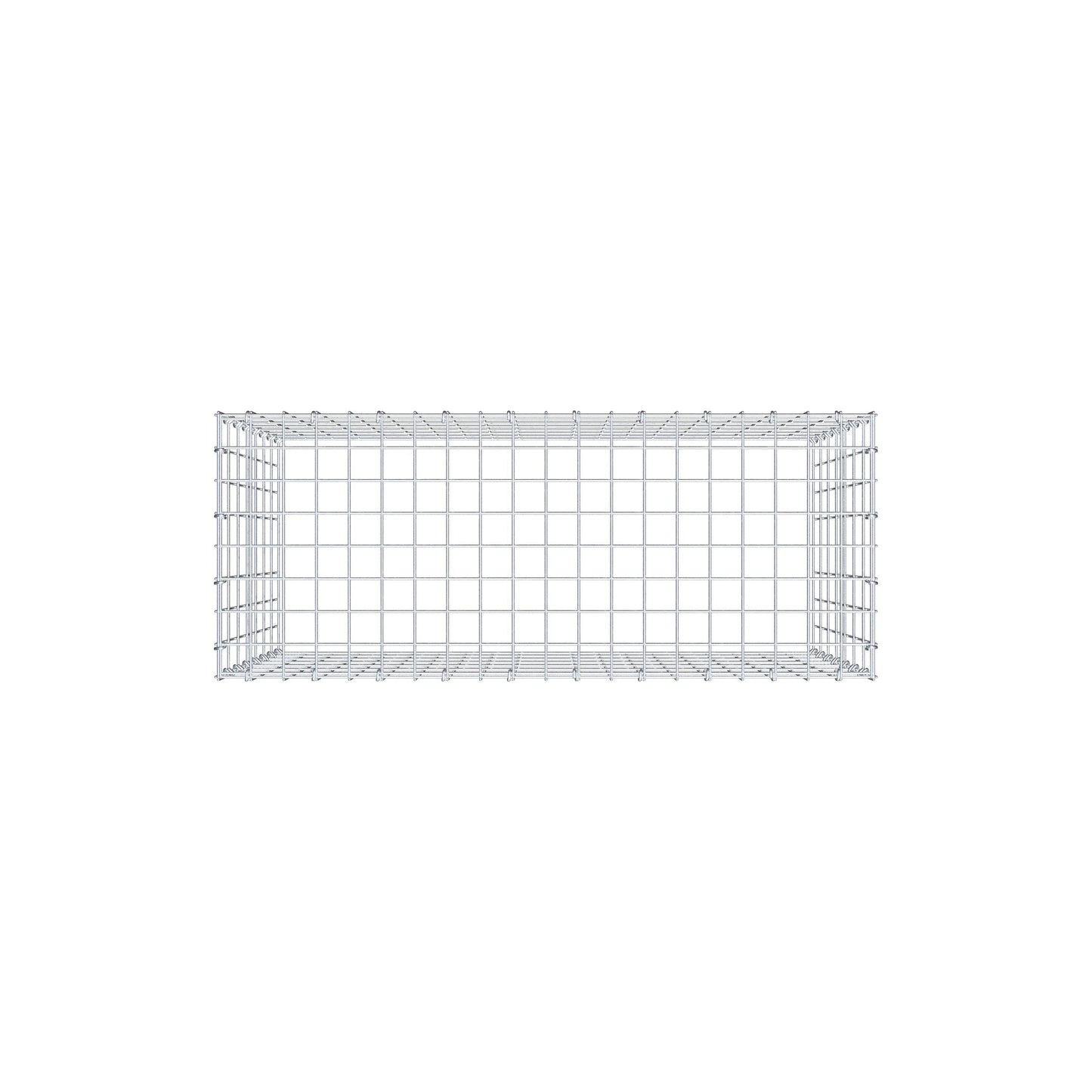 Gabião Tipo 3 100 cm x 70 cm x 40 cm (C x A x P), malhagem 5 cm x 10 cm, anel C
