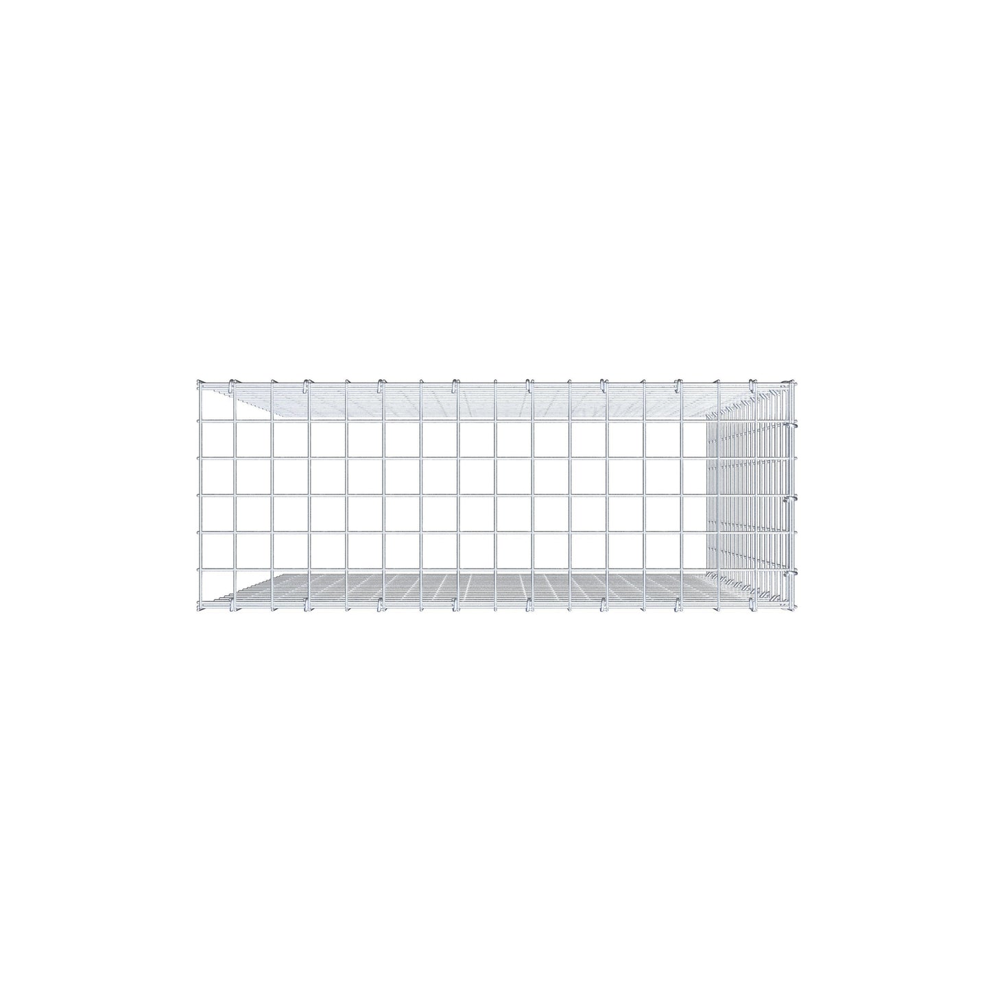 Anbaugabione Typ 4 100 cm x 80 cm x 30 cm (L x H x T), Maschenweite 5 cm x 5 cm, C-Ring