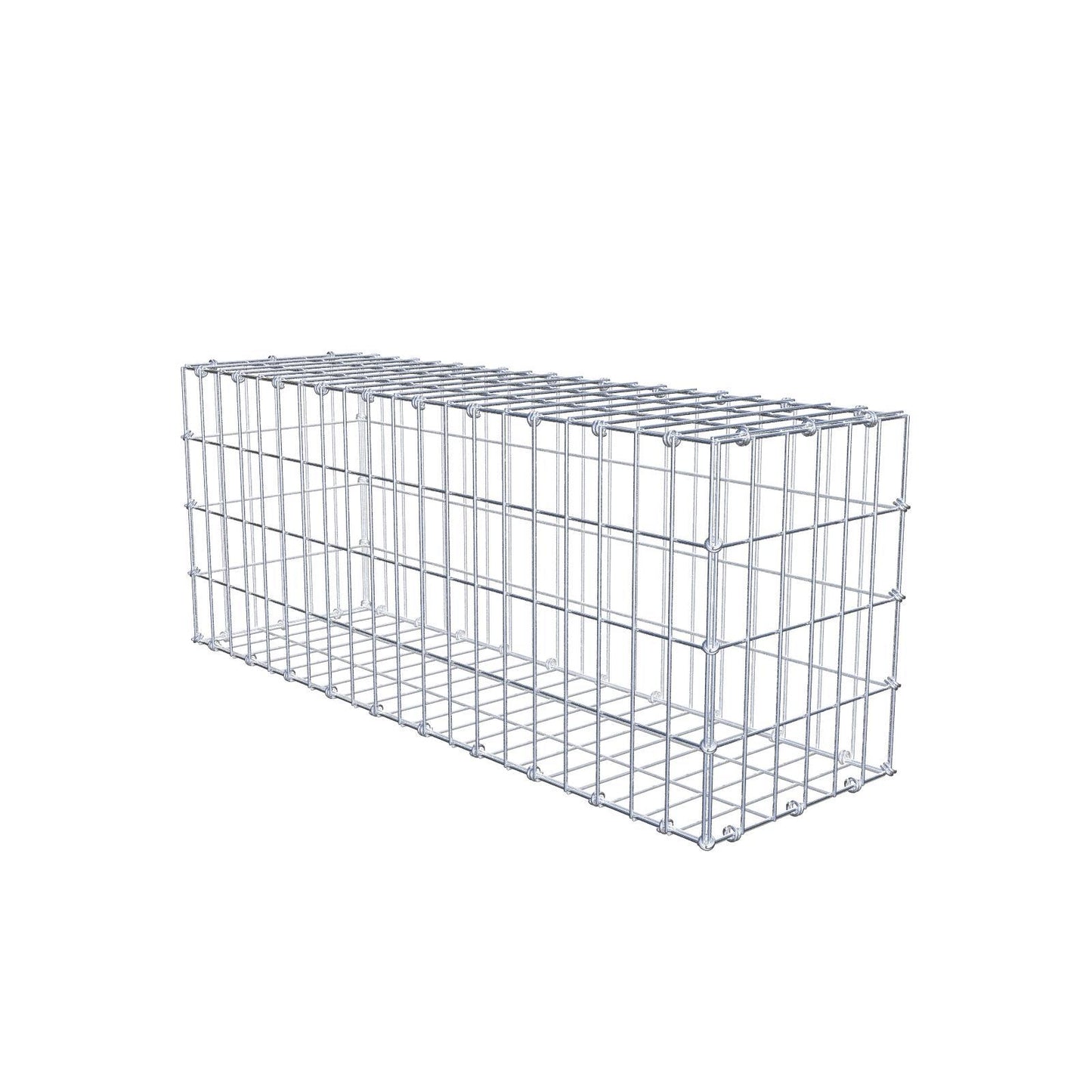 Gabione 100 cm x 40 cm x 30 cm (L x H x T), Maschenweite 5 x 10 cm, Spiralring