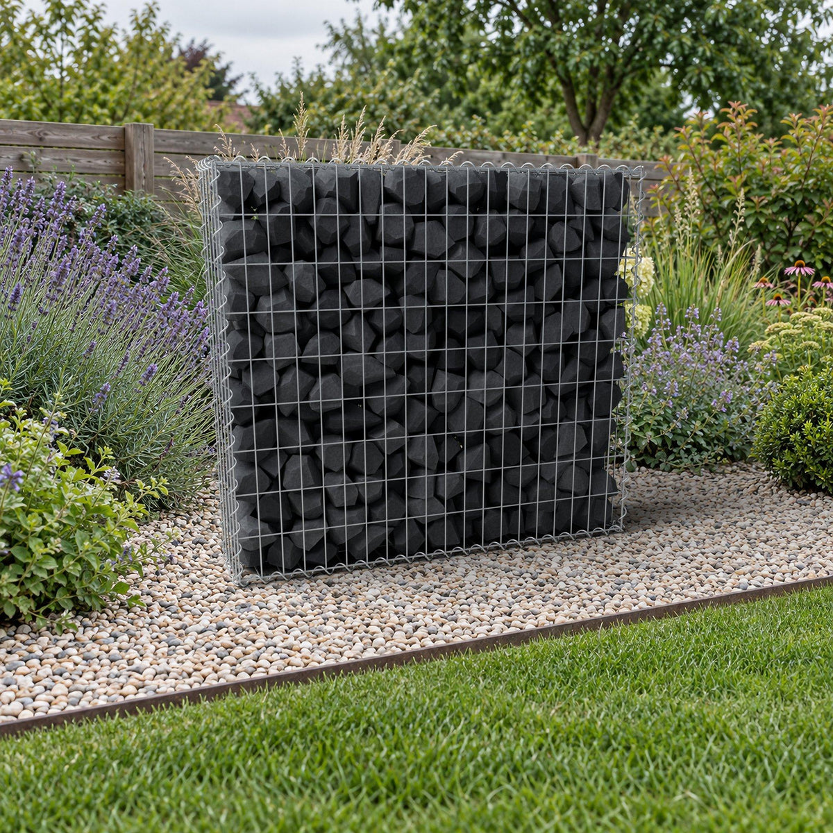 Gabbione 100 cm x 90 cm x 20 cm (L x H x P), maglia 5 cm x 10 cm, spirale