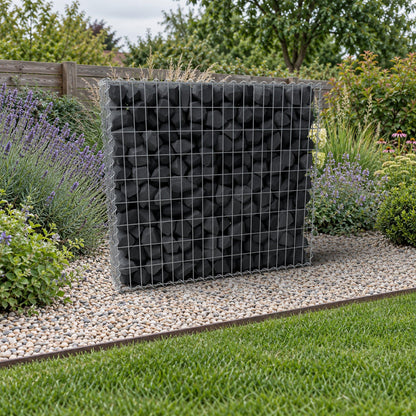 Gabbione 100 cm x 90 cm x 20 cm (L x H x P), maglia 5 cm x 10 cm, spirale