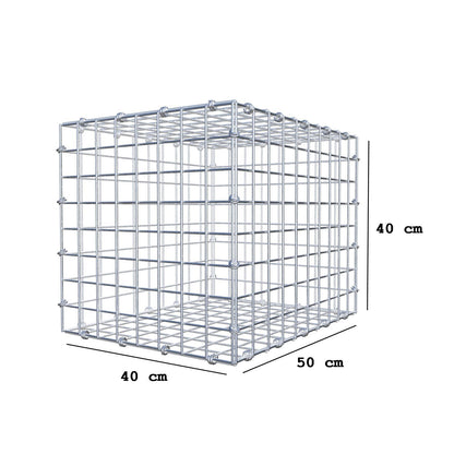Gabbione 50 cm x 40 cm x 40 cm (L x H x P), maglia 5 x 5 cm, anello a spirale