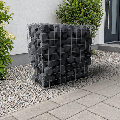 Gabion 100 cm x 90 cm x 50 cm (L x H x D), maskestørrelse 10 cm x 10 cm, spiral
