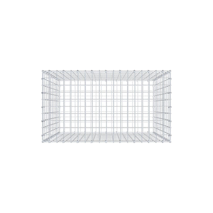 Gabion 100 cm x 90 cm x 50 cm (L x H x D), maskestørrelse 5 cm x 10 cm, C-ring