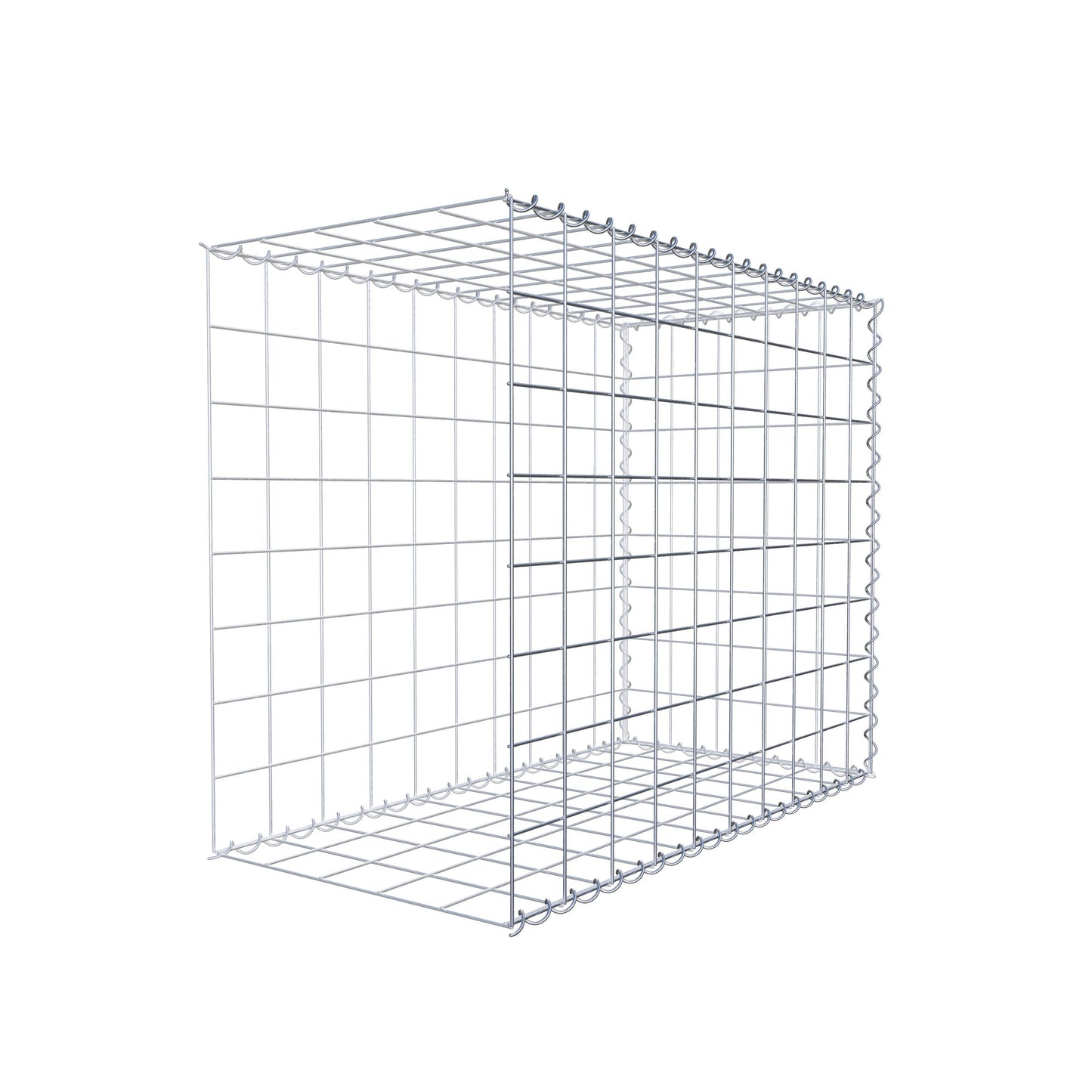 Opvokset gabion type 2 100 cm x 80 cm x 50 cm (L x H x D), maskestørrelse 10 cm x 10 cm, spiral